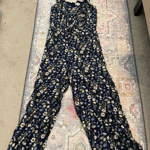 Size 6 Loft Floral Jumpsuit
